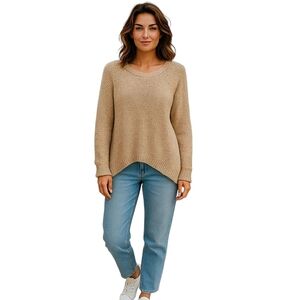 Moth Shimmery Rose Gold Asymmetrical Hem Tunic SZ M